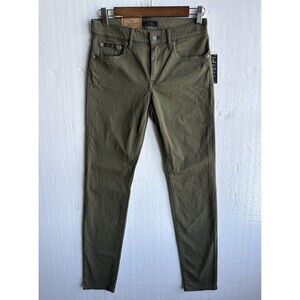 NWT Polo Ralph Lauren The Tompkins Skinny Jeans Green Women's Size 27 Chic